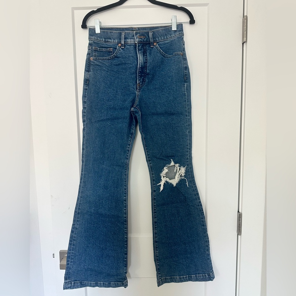 Express Women's Blue Flare Jeans